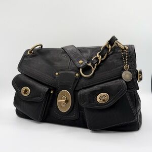 ❤️COACH LEGACY BLACK LEATHER LEIGH SHOULDER BAG 65TH ANNIVERSARY~NEVER USED❤️
